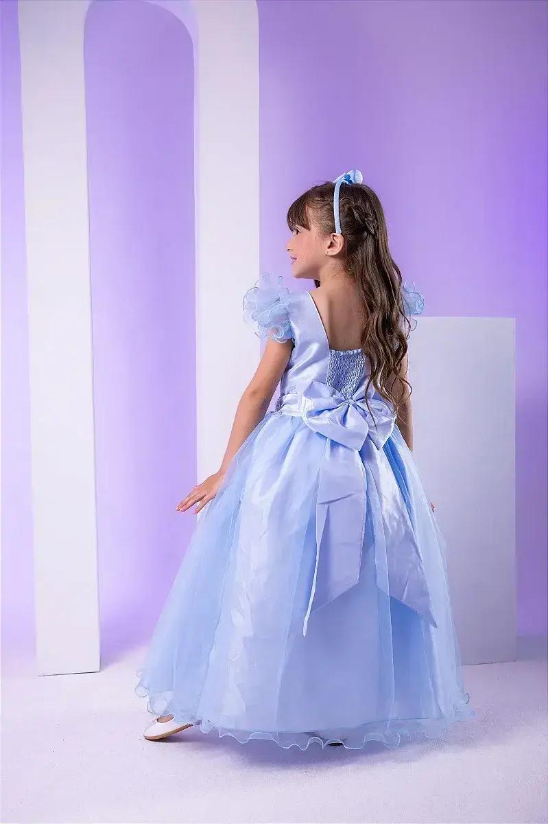 Vestido longo azul, foto 4