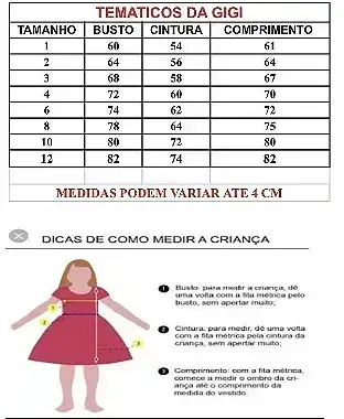 Guia de tamanhos